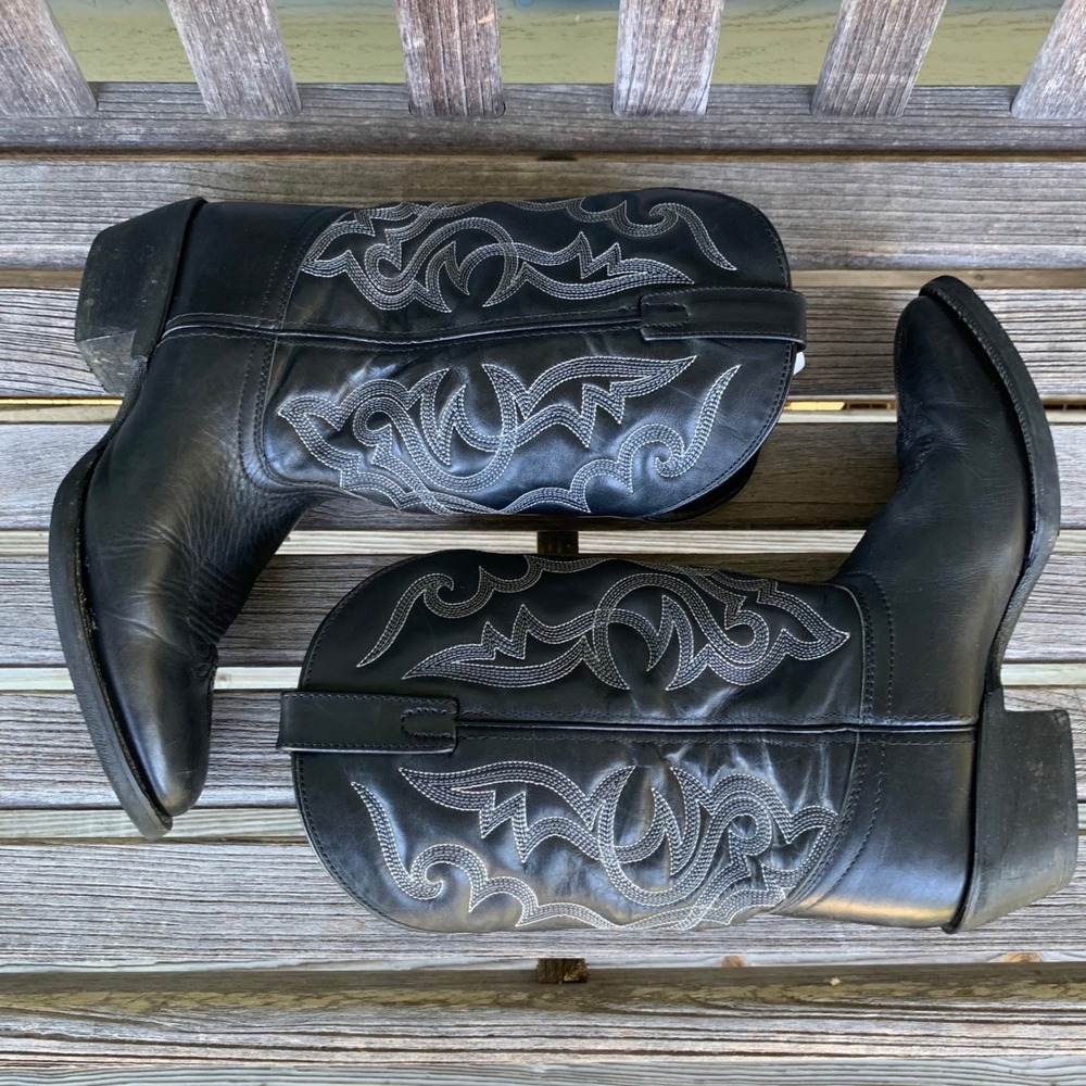 Laredo Womens 10 M Maddie Black Leather Western Cowgirl Boots 51110 - Picture 9 of 13